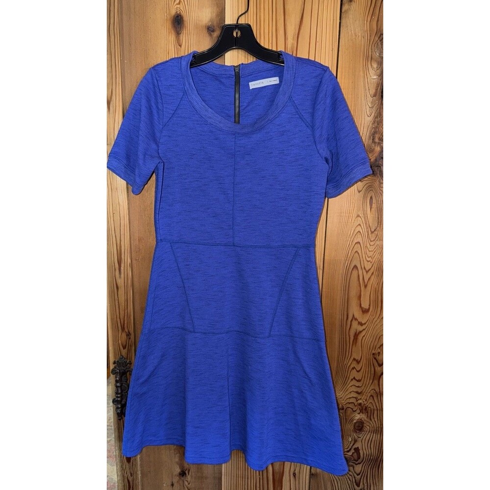 Athleta Women’s Blue En Route Dress Fit And Flare Size Small Zip In Back